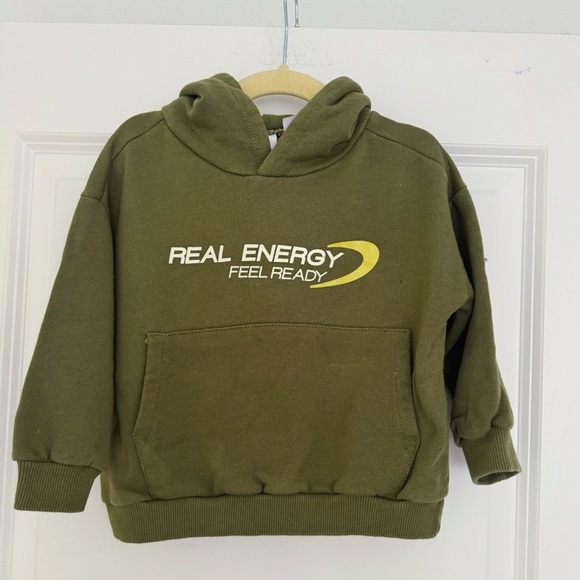 NWT Zara boys green graphic hoodie sweatshirt sweater size 12-18 18-24 months - Picture 4 of 6